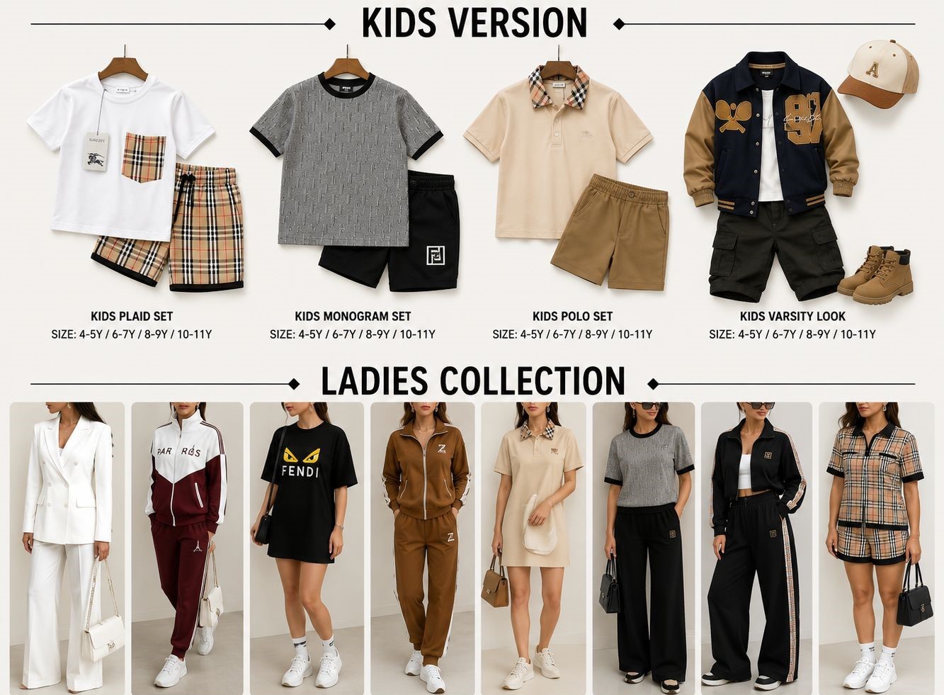 Kids Version and Ladies Collection lookbook